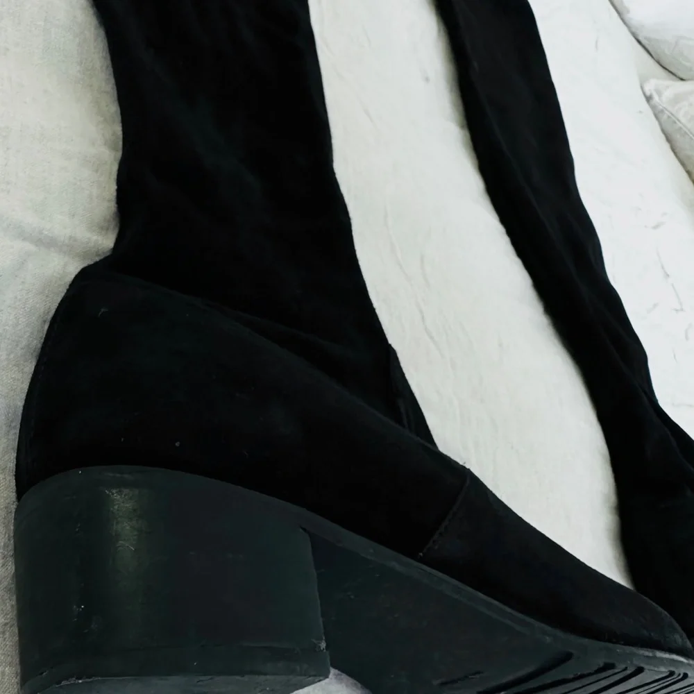 Stuart Weitzman Midland Over The Knee Boots Black Suede Leather Size US9 EUR39.5 - Picture 7 of 10